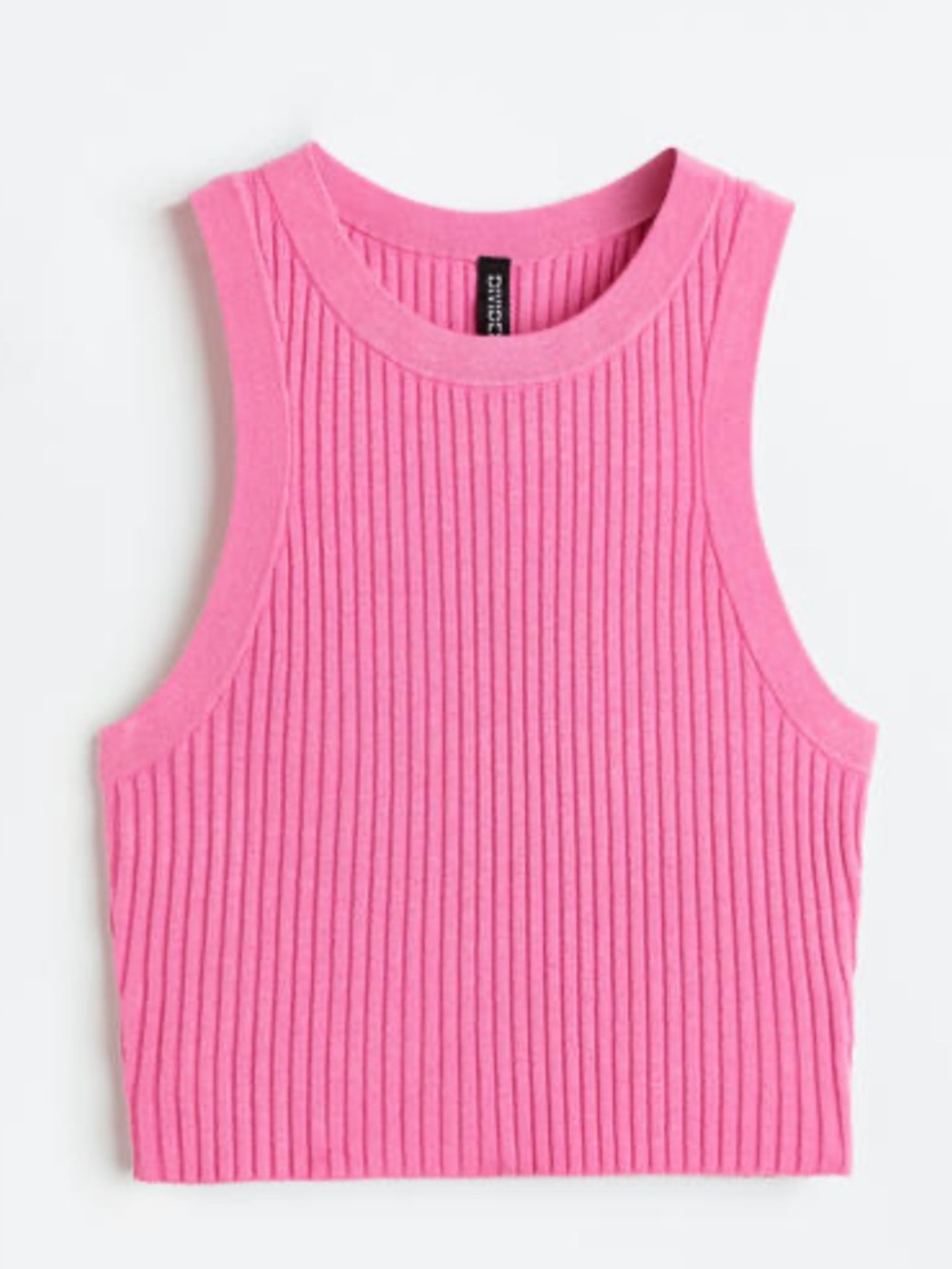 H&M Pink Ribbed Crewneck Tank